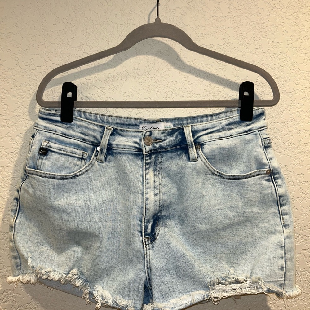 KanCan Blue Jean Shorts Distressed Frayed Hem